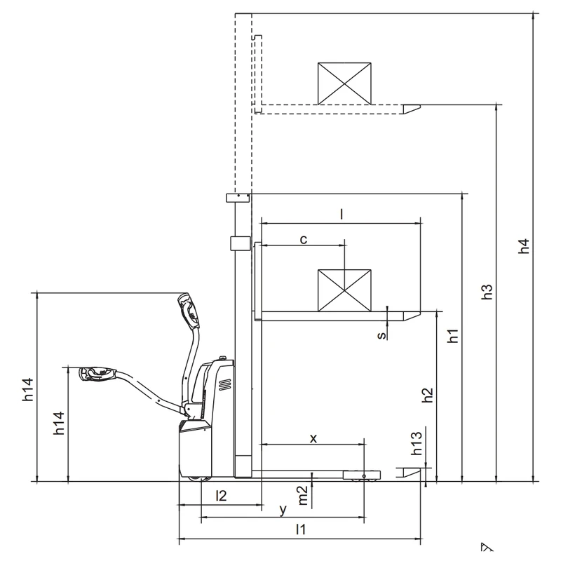 Electric Walkie Stacker (EVV10B/EVV12B/EVV15B) 1000-1500 kg 1600-3500 mm - view 3