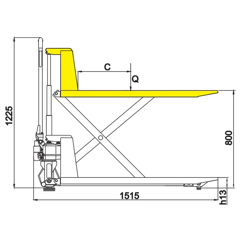 High Lift Pallet Truck (RSV1000) 1000 kg - view 2