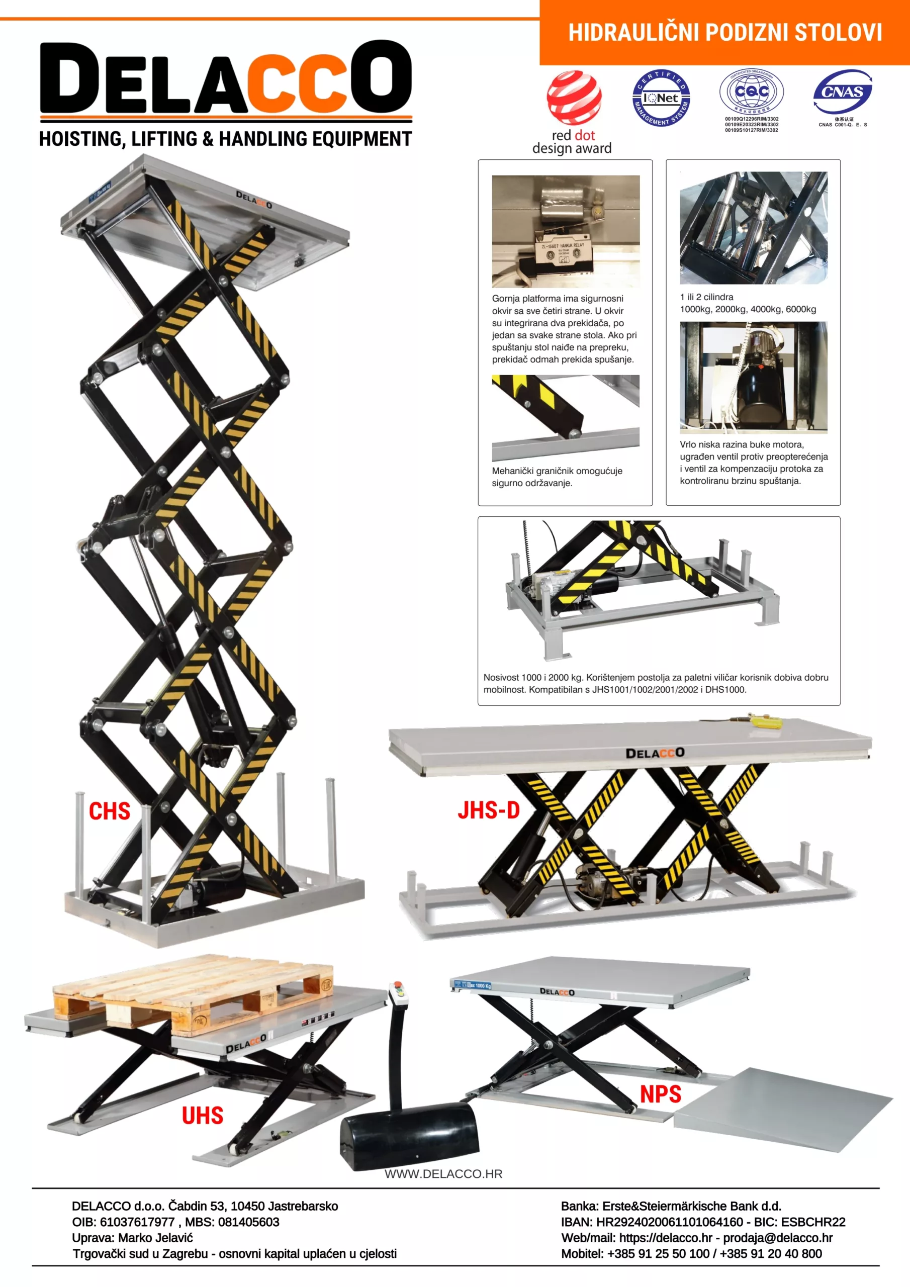Single Scissor Lift Table (JHS1000) 1000 kg - view 3