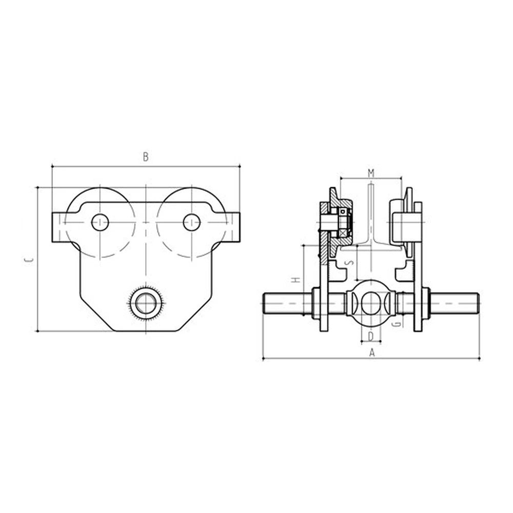 Push Beam Trolley (M-TROLLEY) 500-5000 kg - view 2