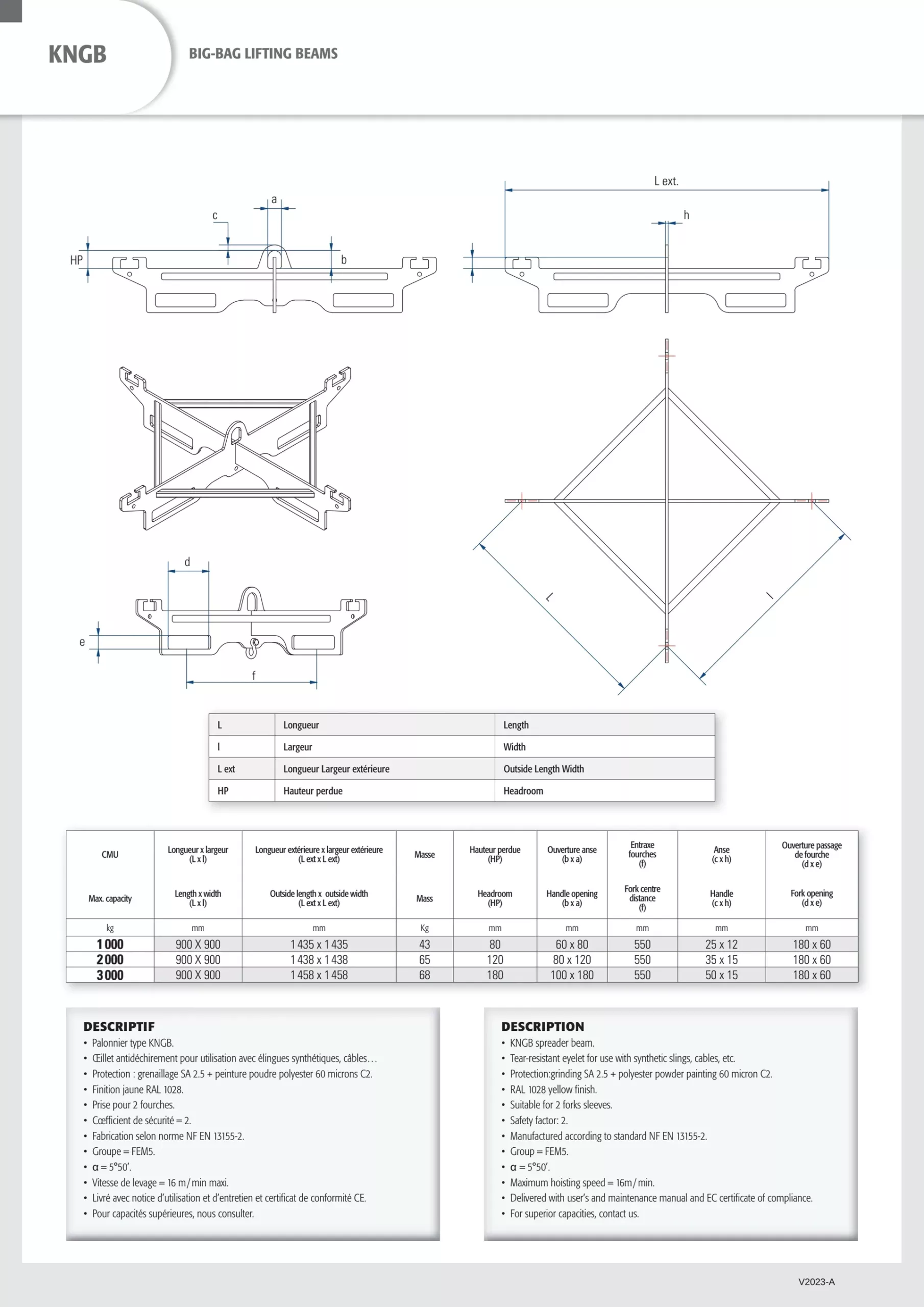 Big-Bag Spreader Beam (KNGB) 1000-3000 kg - view 2